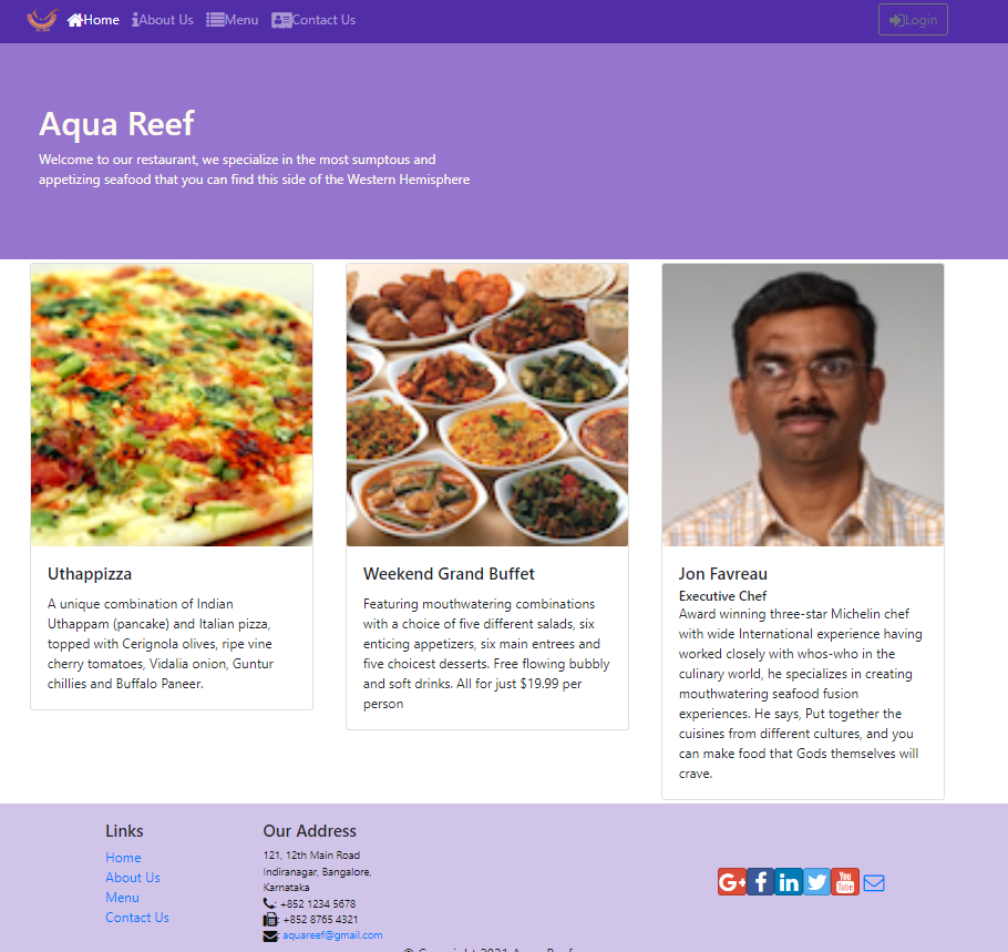 Online Restaurant Website